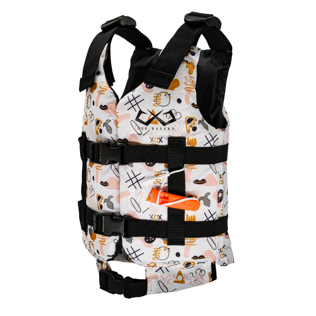 JES-BASARO (ジェスバサロ) KIDS ROVER 子供用 ライフジャケット 子供用ライフジャケット シュノーケリング用ライフジャケット シュノーケリング ベスト フローティングベスト 釣り 固型式ライフジャケット 浮力3.5kg 浮力35N 体重34kgまで bas-kid-if001 身長:94-145cm 胸囲:48-80cm
