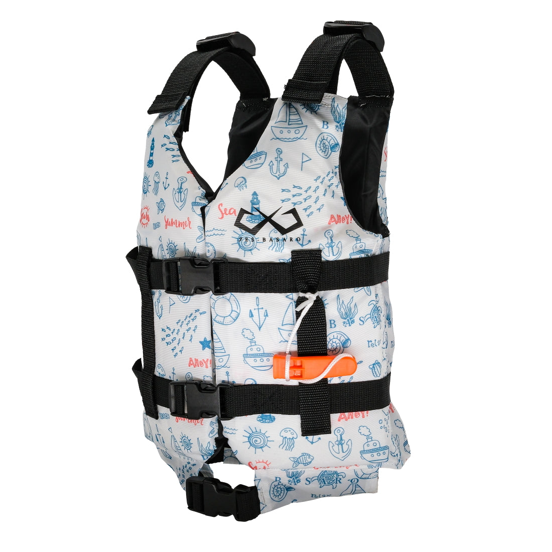JES-BASARO (ジェスバサロ) KIDS ROVER 子供用 ライフジャケット 子供用ライフジャケット シュノーケリング用ライフジャケット シュノーケリング ベスト フローティングベスト 釣り 固型式ライフジャケット 浮力3.5kg 浮力35N 体重34kgまで bas-kid-if001 身長:94-145cm 胸囲:48-80cm