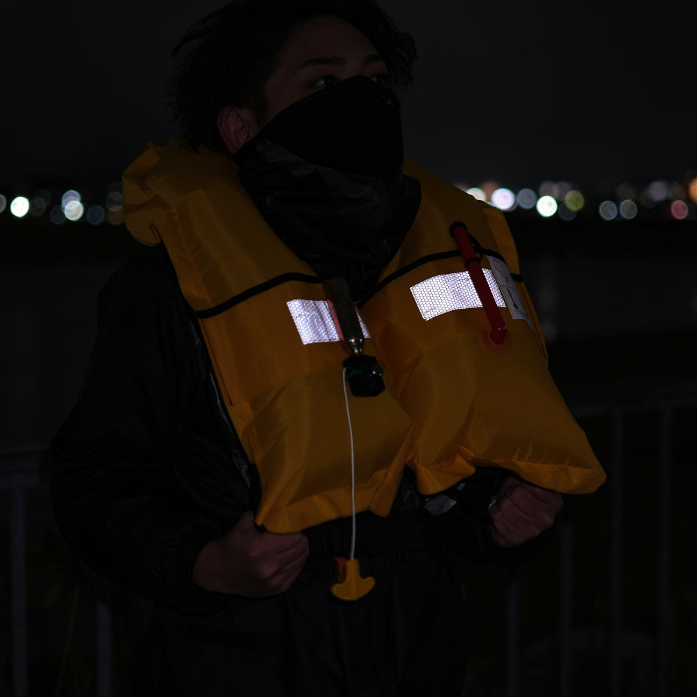 JES BASARO (ジェスバサロ) 自動膨張式 ライフジャケット 肩掛け 大人 釣り B-Life-Jac-TYPE-J-MN/AT